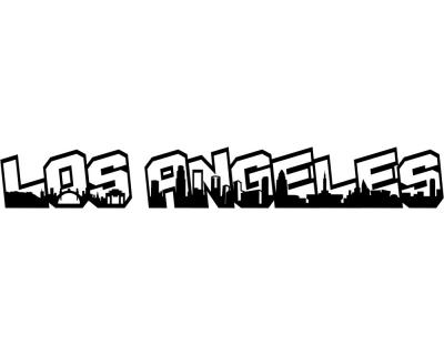 Los Angeles Schriftzug Skyline Autoaufkleber