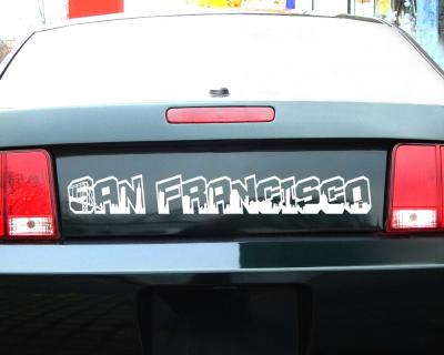 San Francisco Schriftzug Skyline Autoaufkleber
