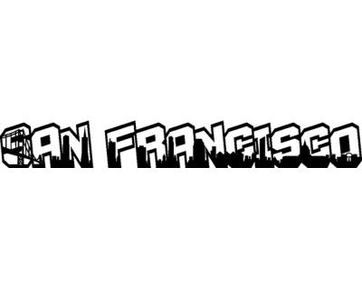 San Francisco Schriftzug Wandaufkleber - Ansicht 1