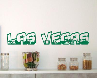 Las Vegas Skyline Schriftzug Wandtattoo Wandtattoo