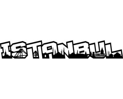 Istanbul Skyline Schriftzug Wandtattoo - Ansicht 1
