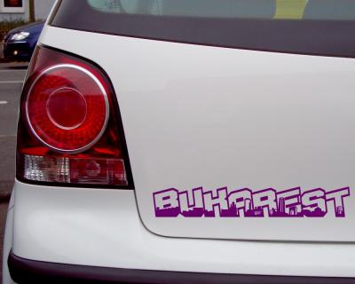 Bukarest Schriftzug Skyline Autoaufkleber Aufkleber