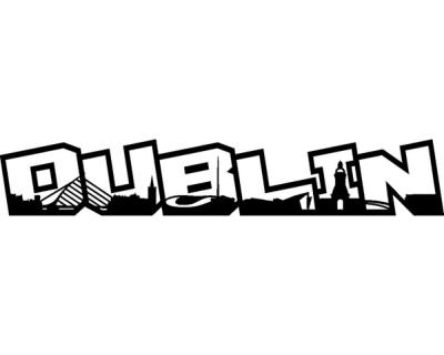 Dublin Schriftzug Wandaufkleber - Ansicht 1