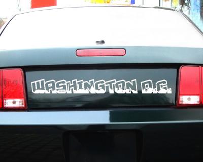 Washington, D.C. Schriftzug Skyline Autoaufkleber