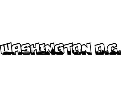 Washington, D.C. Schriftzug Skyline Autoaufkleber