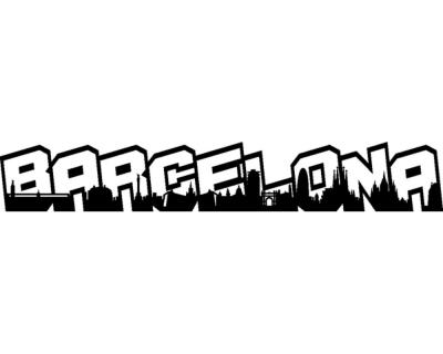 Barcelona Schriftzug Wandtattoo - Ansicht 1