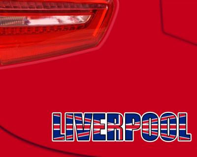 Liverpool Schriftzug Autoaufkleber
