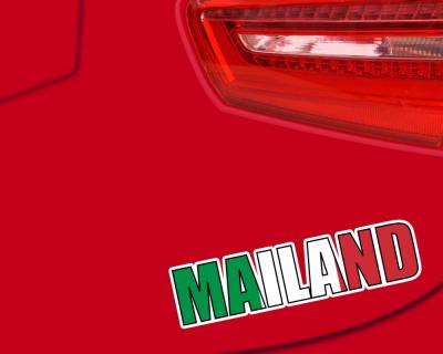 Mailand Schriftzug Autoaufkleber Aufkleber