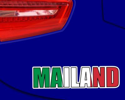 Mailand Schriftzug Autoaufkleber
