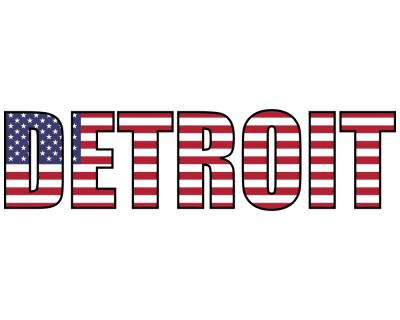 Detroit Schriftzug Autoaufkleber - Ansicht 1