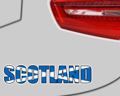 Schottland Schriftzug Autoaufkleber
