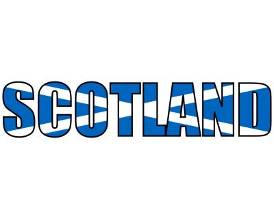 Schottland Schriftzug Autoaufkleber - Ansicht 1