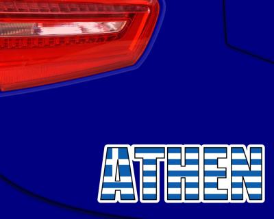 Athen Schriftzug Autoaufkleber Aufkleber