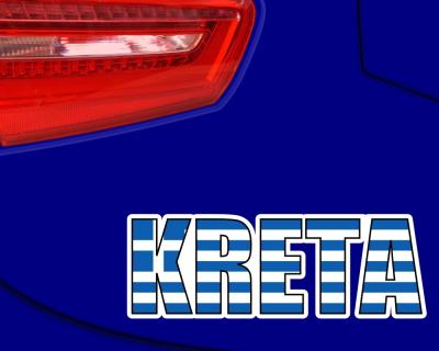Kreta Schriftzug Autoaufkleber Aufkleber