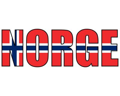 Norge Schriftzug Autoaufkleber Norwegen