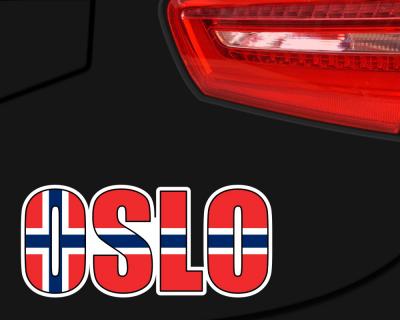 Oslo Schriftzug Autoaufkleber