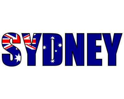 Sydney Schriftzug Autoaufkleber