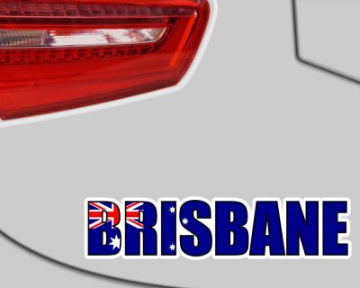 Brisbane Schriftzug Autoaufkleber