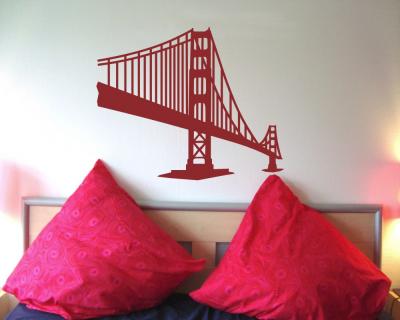 Golden Gate Bridge Skyline Wandaufkleber Wandtattoo