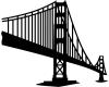 Golden Gate Bridge Skyline Wandaufkleber Wandtattoo