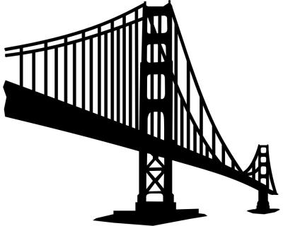 Golden Gate Bridge Skyline Wandaufkleber Wandtattoo