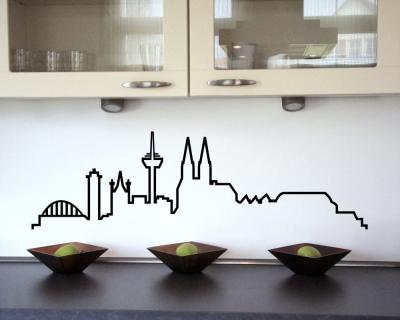 Kln Skyline Silhouette Wandtattoo - Ansicht 2