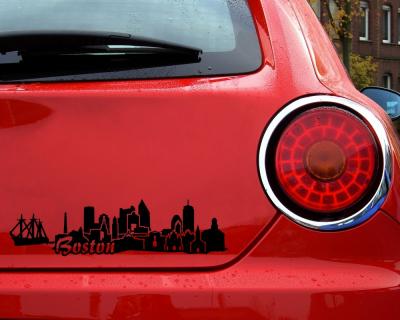 Boston Skyline Sticker Aufkleber Aufkleber