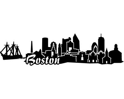 Boston Skyline Sticker Aufkleber