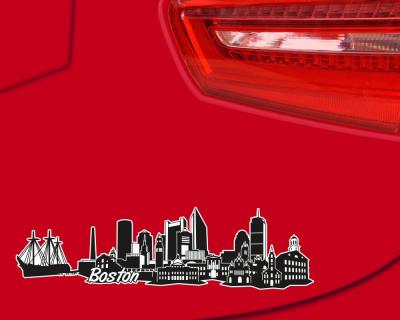 Boston Skyline Autoaufkleber