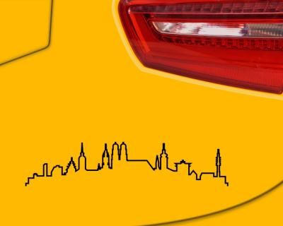 Mnchen Skyline Silhouette Aufkleber - Ansicht 3