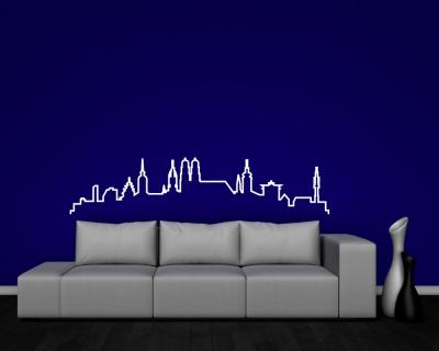 Mnchen Skyline Silhouette Wandtattoo Wandtattoo