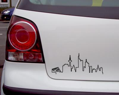 Frankfurt Skyline Silhouette Aufkleber - Ansicht 3