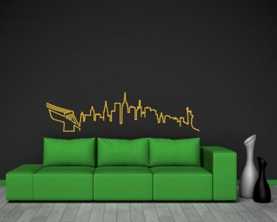 New York Skyline Silhouette Wandtattoo Wandtattoo